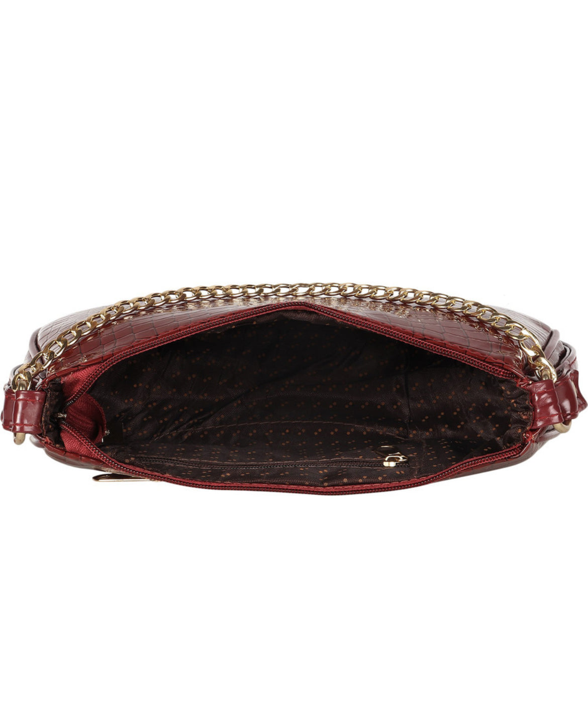 Maroon Crescent Bag – Effortless Elegance in Every Curve