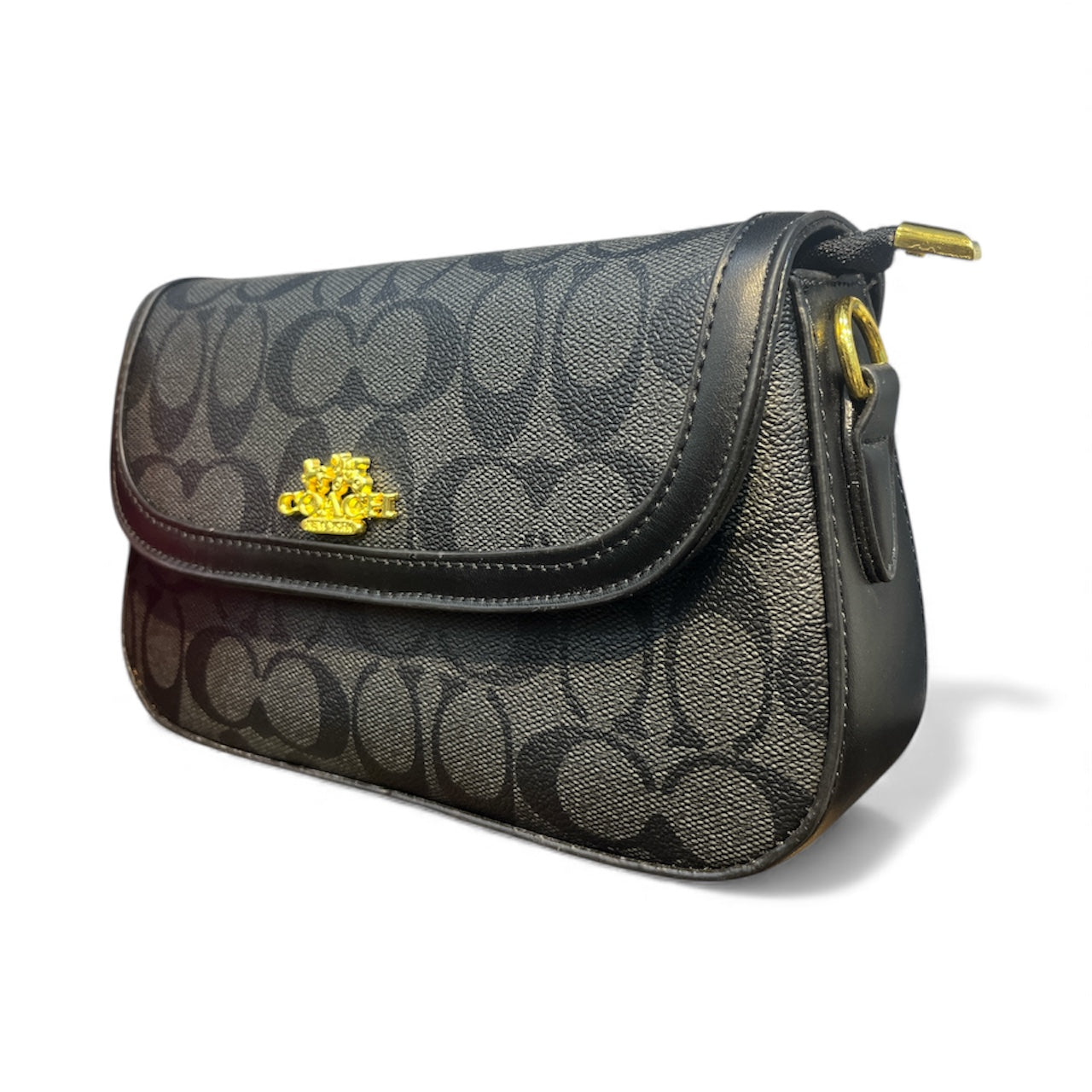 Coach Black Signature Sling Bag (Short + Long Strap)